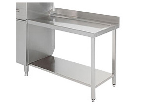 Mesa para entrada, salida y prelavado lado derecho inox MLP-127-D Tipo/Elementoscon peto