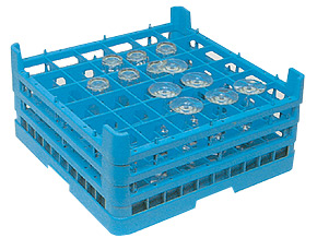 Cesta para 36 vasos o copas 500x500 altura 200 mm