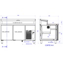 Mesa refrigerada preparación de ingredientes MPPE2-150 I HC GN1/4