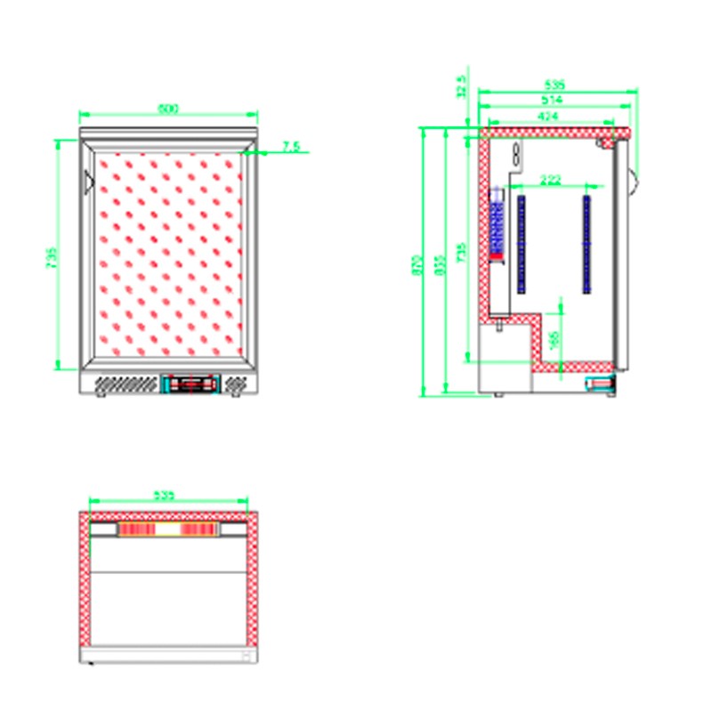 Expositor refrigerado mural profesional ETB-60 S1
