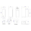Armario refrigerado Gastronorm con guías embutidas Serie GN 2/1 puerta de cristal de -2 a +8 ºC APG-711 HC PC
