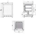 Armario mantenimiento congelados con puerta de cristal ANS-201-C HC