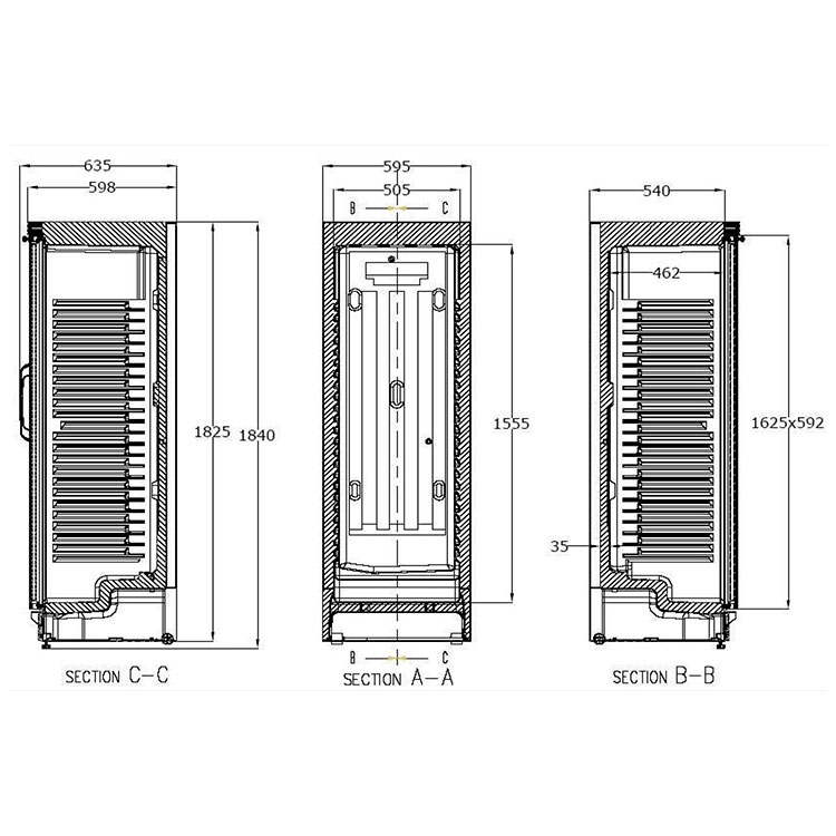 Armario refrigerado expositor de bebidas APE-451-C S1