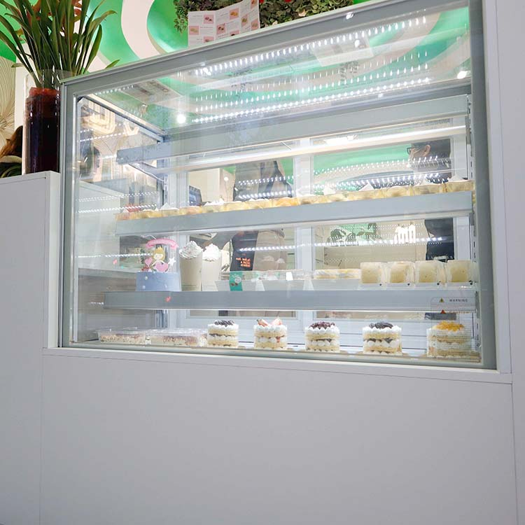 Vitrina expositora con puertas correderas inox VERA-900-R (mm) 925 x 702 x 1410