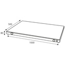 Placa caliente sobremesa 2 zonas 1000x500 mm