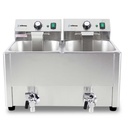 Freidora eléctrica profesional de sobremesa 8+8 litros doble