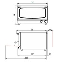 Horno de panadería eléctrico profesional 3 bandejas 600x400
