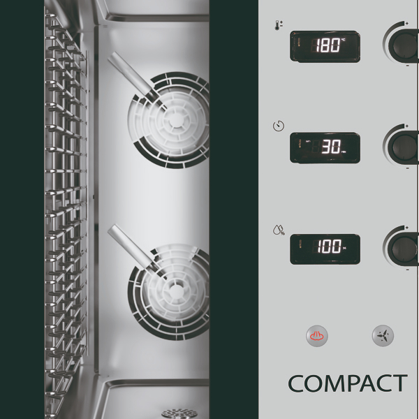 Horno combinado compacto profesional 10 GN 1/1 control digital