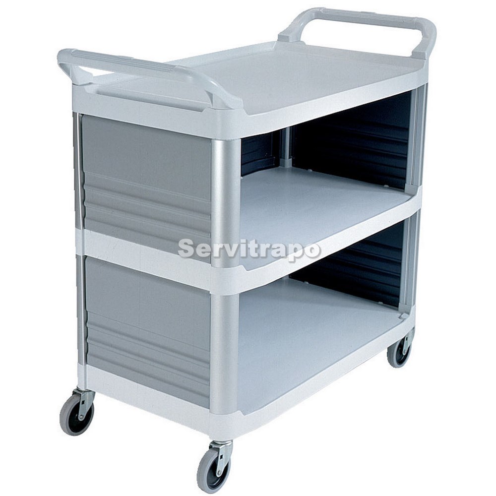 Carro X-Tra™ cerrado por 3 lados BLANCO