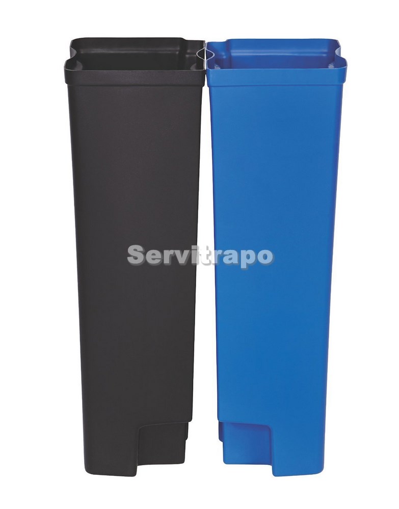 Set De Cubo Interior Doble Para 50 L, Resina, Pedal Frontal