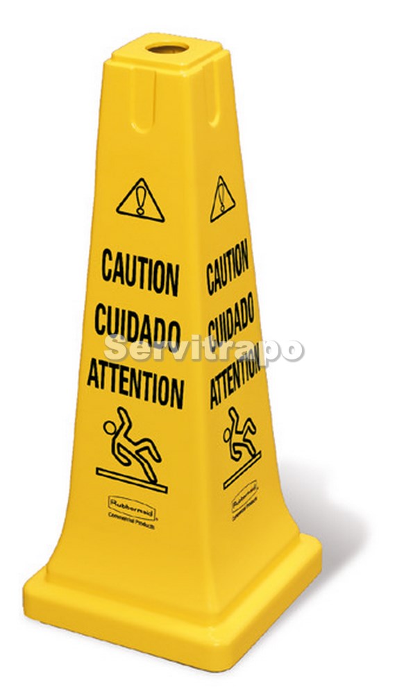 Cono de seguridad Multilingüe símbolo “Cuidado”