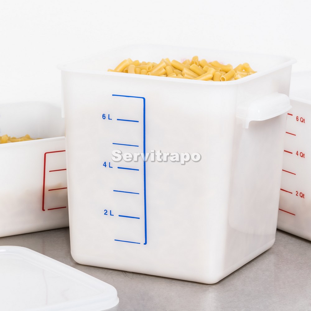 Recipente alimentos cuadrado para ahorro espacio 7,6l