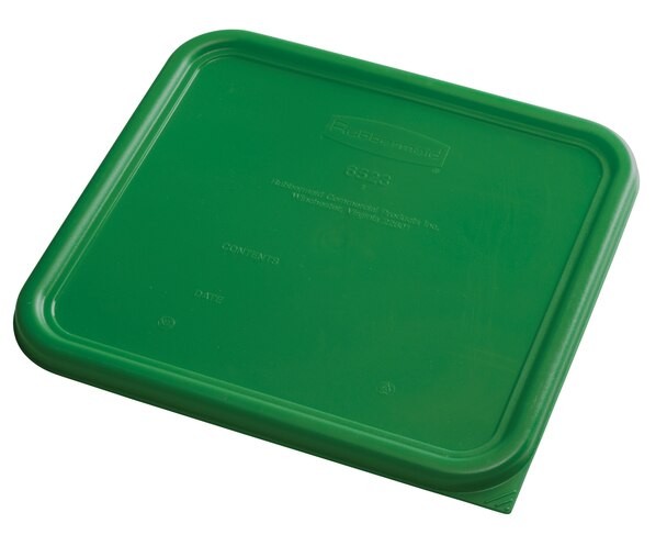 Tapa de contenedor cuadrada Rubbermaid verde grande