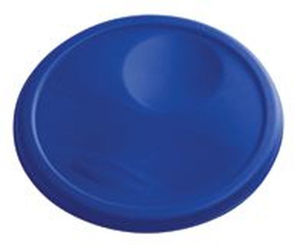 Tapa de contenedor redondo Rubbermaid azul medio