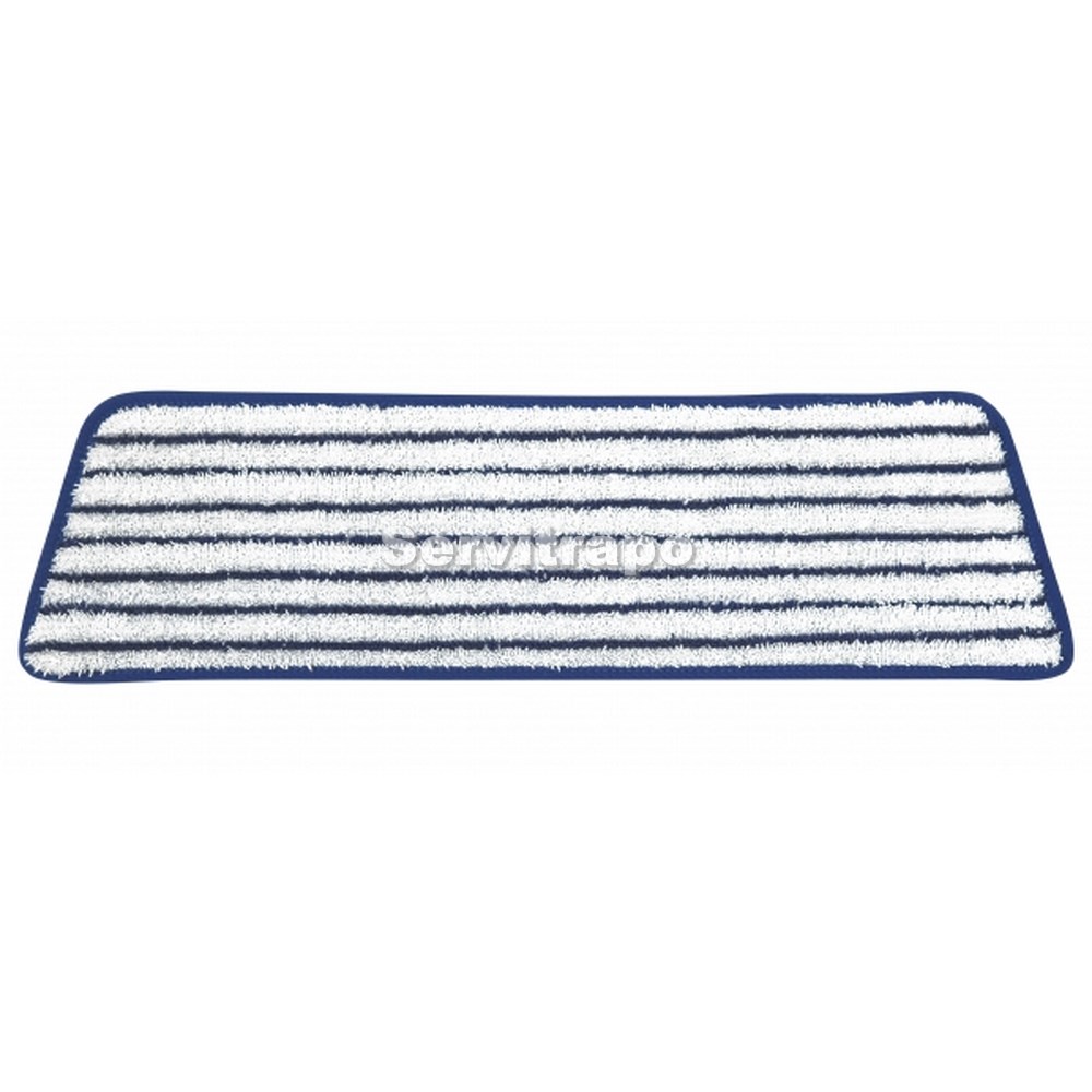 Mopa de acabado de microfibra, 40 cm – Blanca con bandas azules 46,0 x 14,5 x 1,6 10