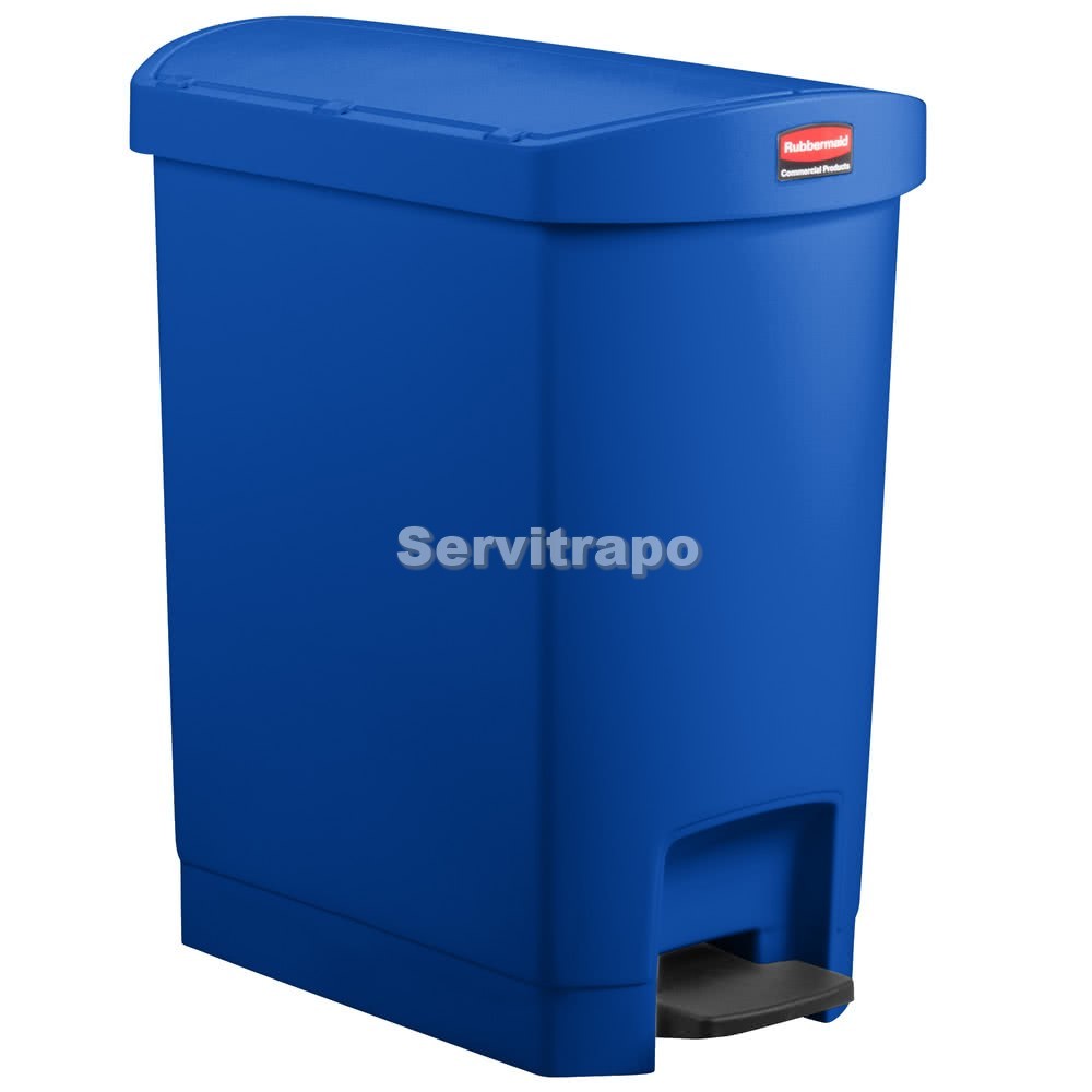 Cubo De Pedal De Resina Pedal Lateral 30l, Color Azul
