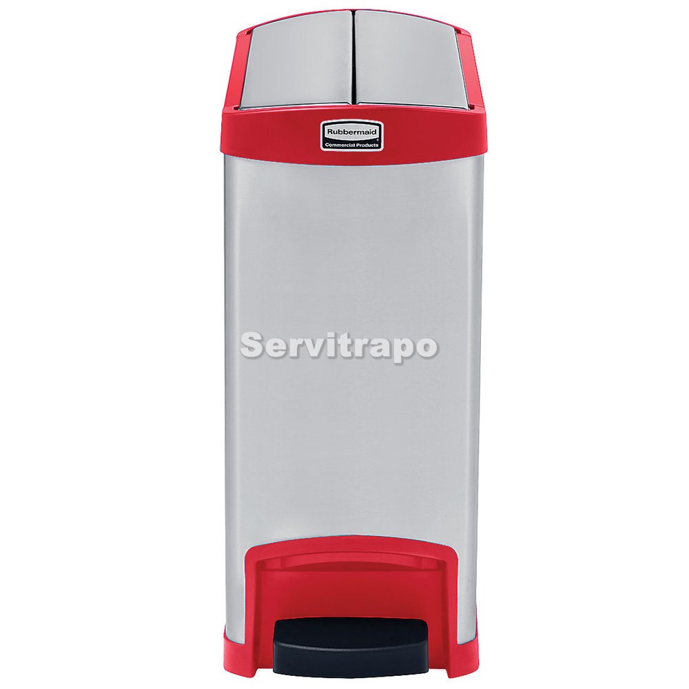 Cubo de pedal de metal Pedal Lateral 30L, COLOR ROJO