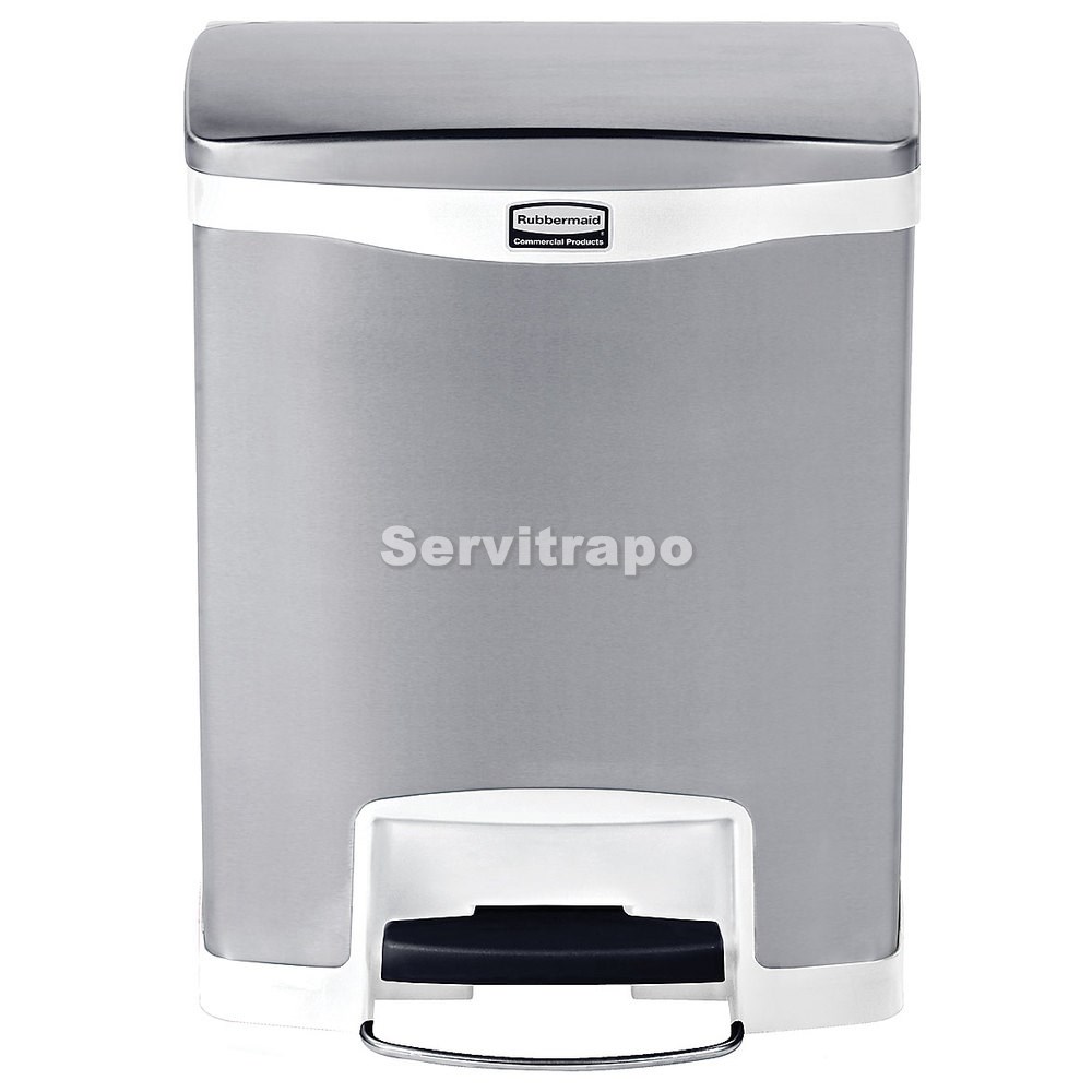 Cubo de pedal de metal Pedal Frontal 30L, COLOR BLANCO