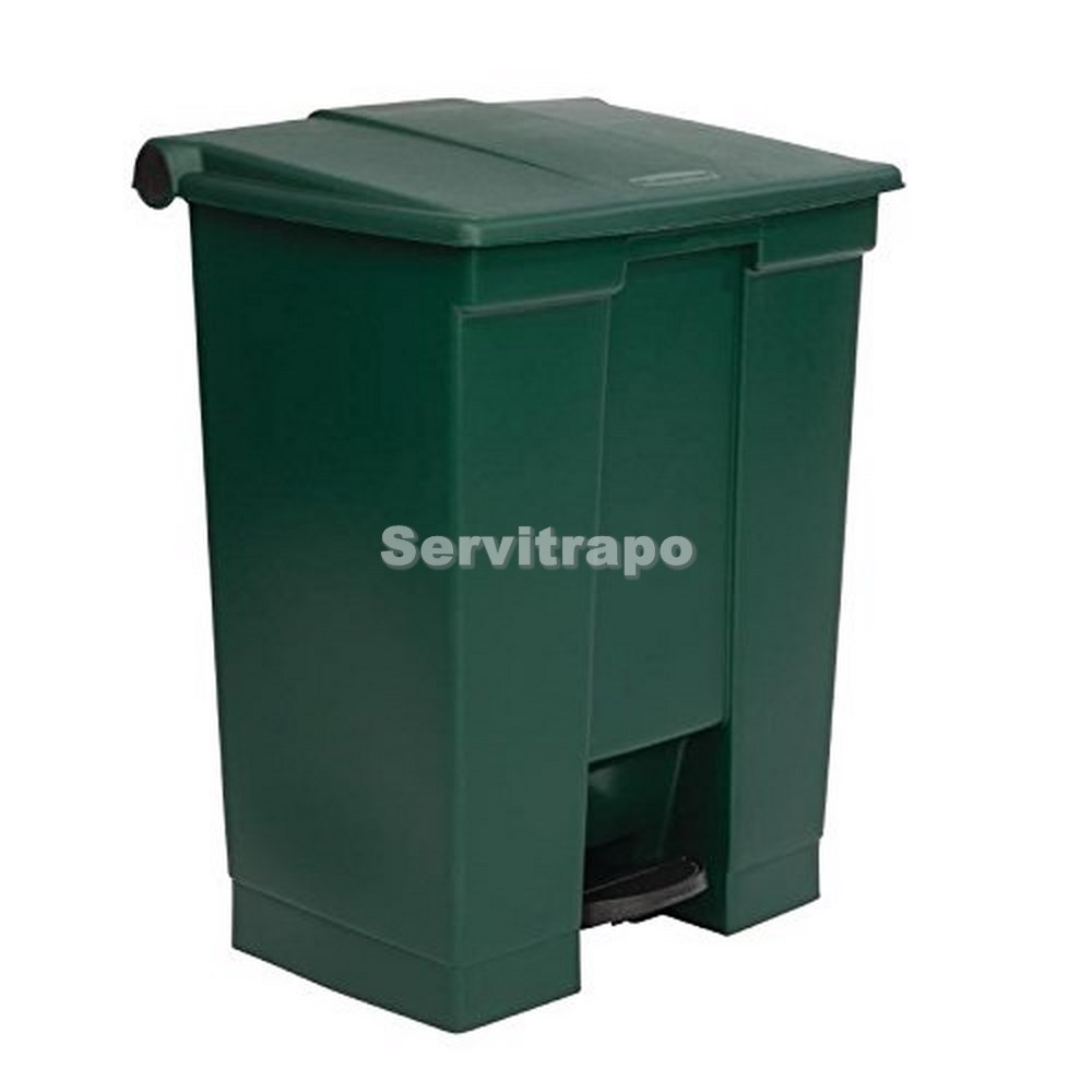 Contenedor con pedal 60l VERDE OSCURO
