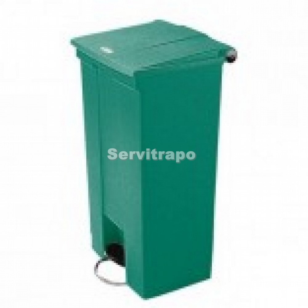 Contenedor con pedal 87l VERDE OSCURO