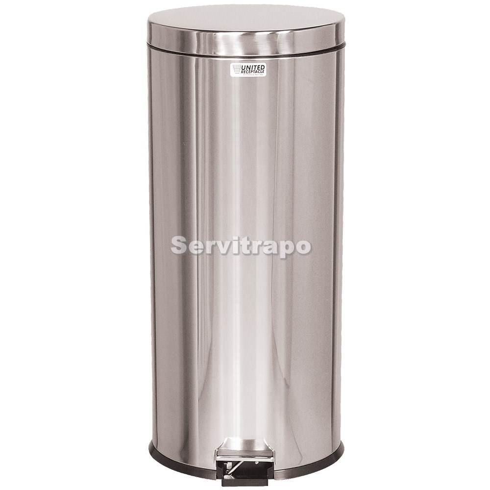 Papelera pedal 30l. Acero inox.