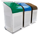 Contenedor para reciclaje inox profesional 270 litros