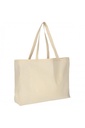 Bolsa de algodón con base de 12 cm y asas largas 48x36 cm de 150 gr