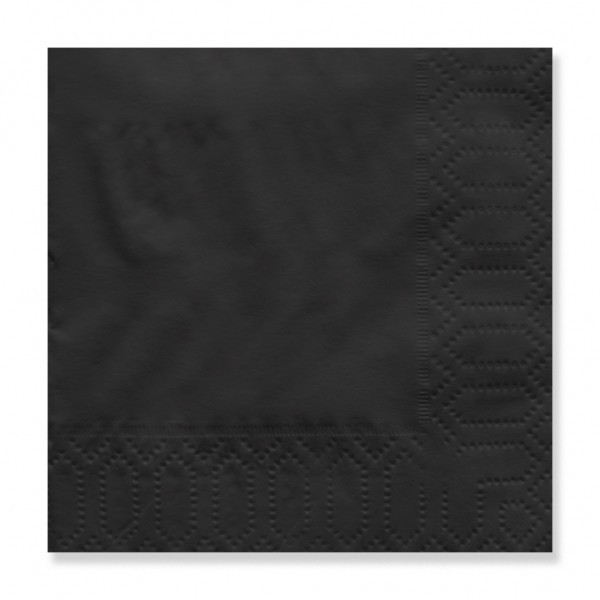 Servilletas 20x20 Qual Negras 2 Capas 1/4