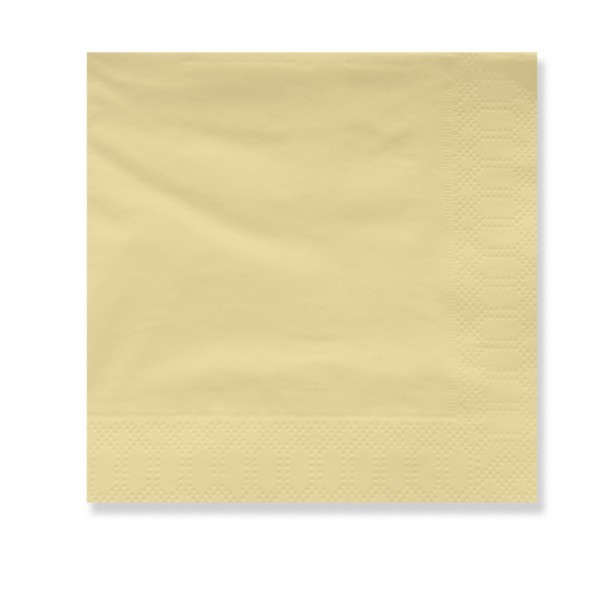 Servilletas 20x20 Qual Crema 2 Capas 1/4