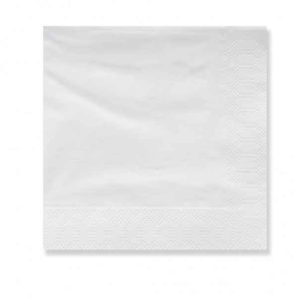 Servilletas 40x40 Qual Blancas 3 Capas 1/8