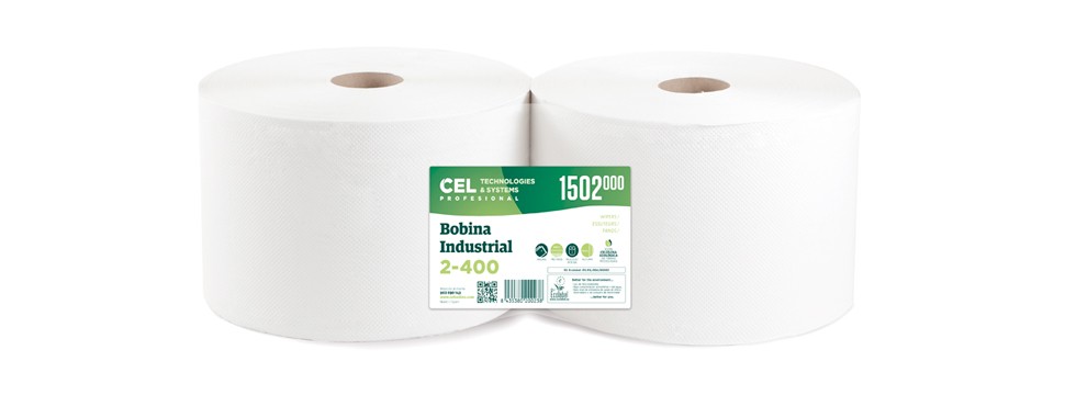 2 Bobinas Industriales Cel Ecolabel 400/1333 Blanco