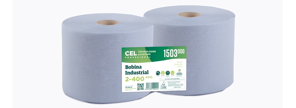 2 Bobinas Industriales Cel Ecolabel 400/1333 Azul