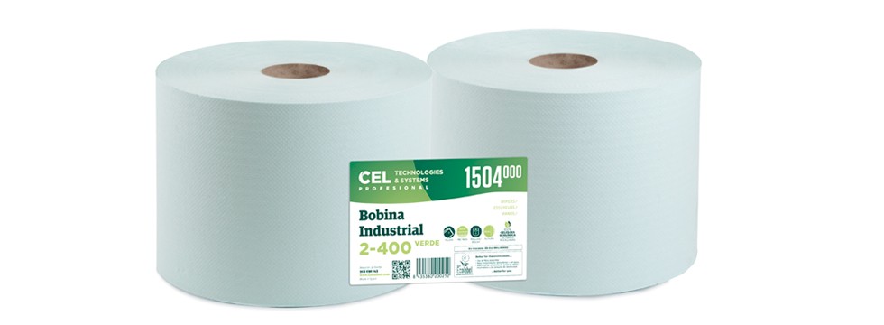 2 Bobinas Industriales Cel Ecolabel 400/1333 Verde