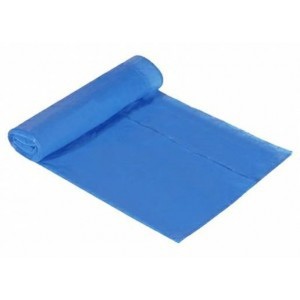 Bolsa Basura Doméstica Autocierre 55x60 Capacidad 30l Galga 75 Azul