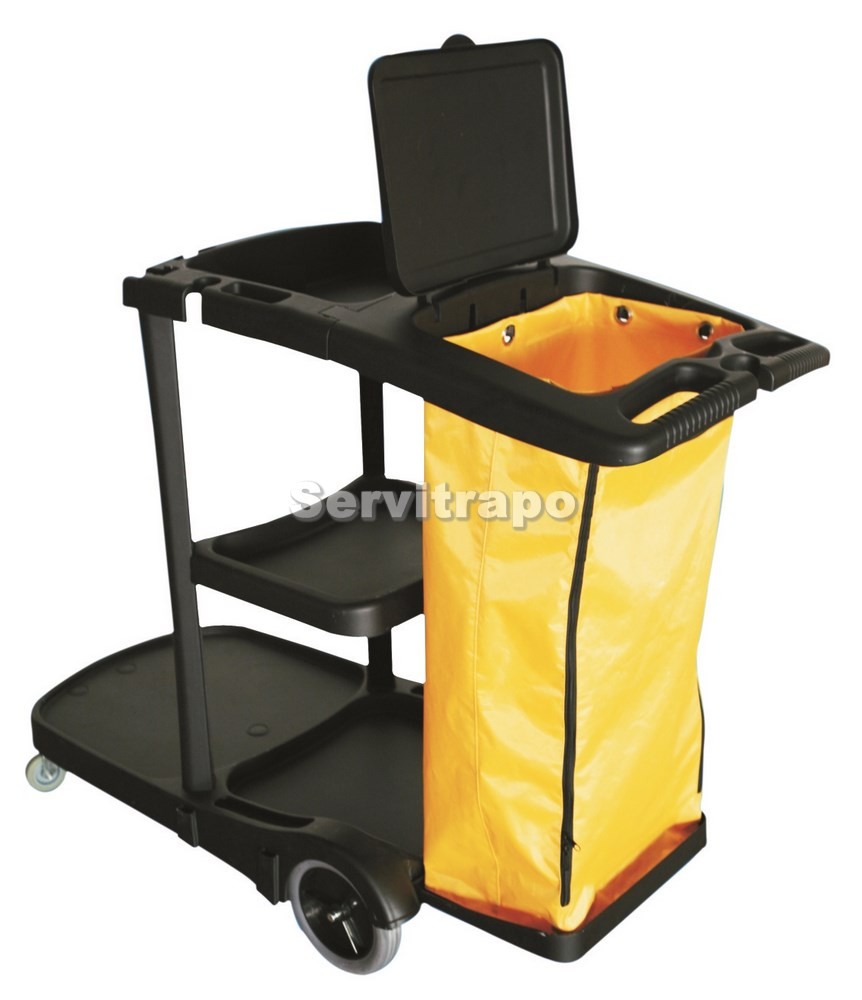 Carro De Limpieza Arc Con Bolsa Amarilla Y Tapa
