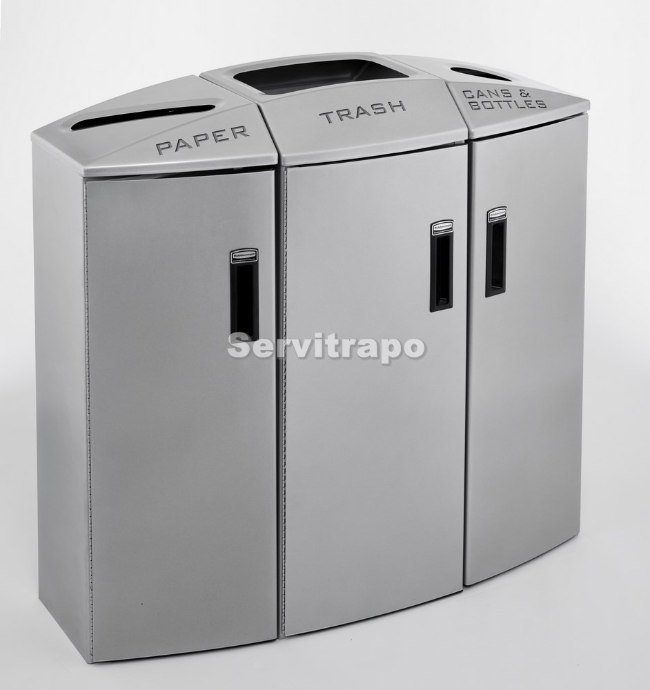Centro De Reciclaje Element 3 Compartimentos (Papel/Residuos/Envases) 166l