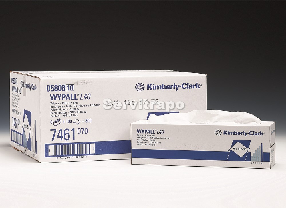 8 Paños Industriales Wypall® L40 "Drc" Estuche Pop-Up