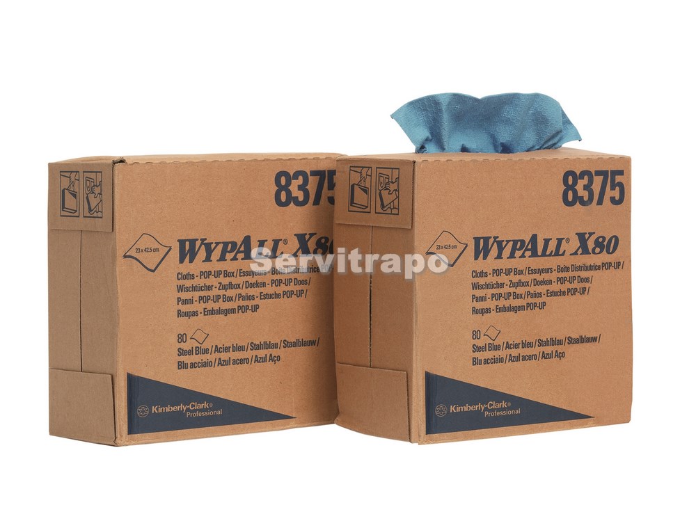 5 Paños Industriales Wypall® X80 Estuche Pop-Up