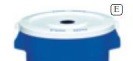 Tapa Con Orificio Central Para Contenedor Huskee® 3200