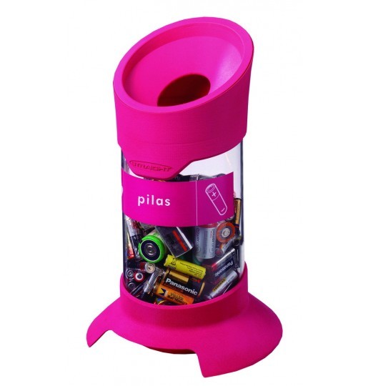Contenedor Para Reciclaje De Pilas 5l Rojo