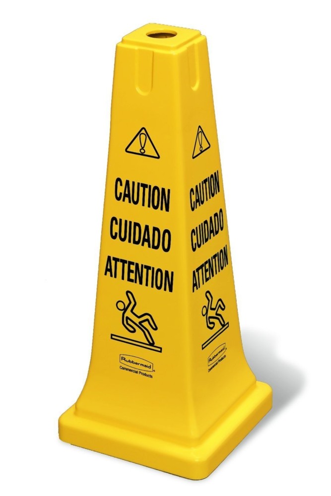 Cono De Seguridad – Multilingüe “Caution ” Y “Wet Floor”