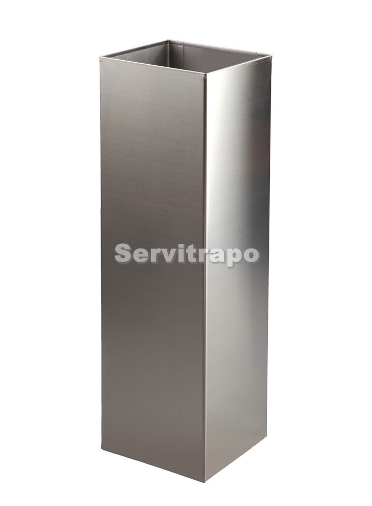 Papelera Cuadrada 28 L. Inox Satinado