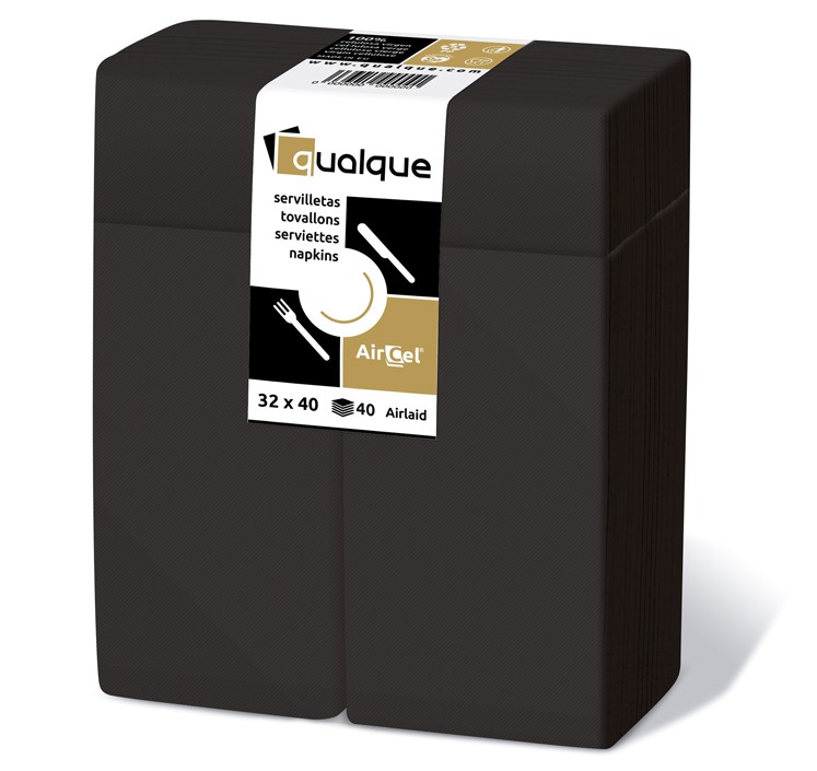 Servilletas Aircel 39 X 32 1/8 Kangaroo Negra