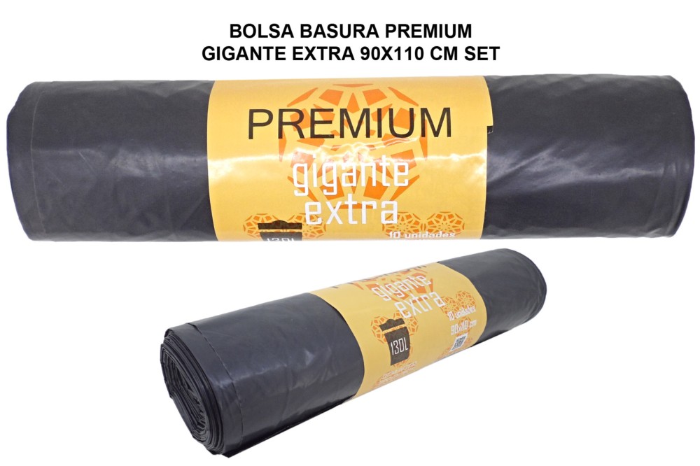 Bolsa Basura Premium Gigante Extra 90x110 Cm Set10