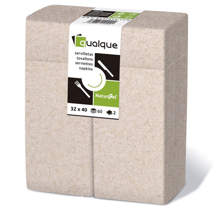 SERVILLETA TISSUE 2 CAPAS 32X40 1/8 KANGAROO NATURE