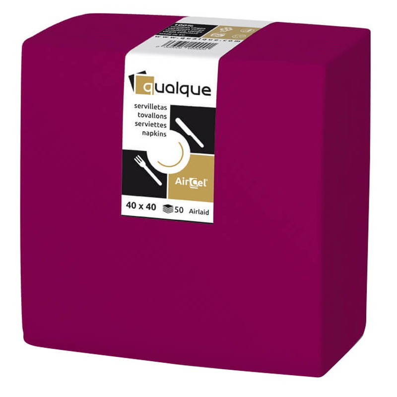 SERVILLETA AIRCEL 40 X 40 1/4 BURDEOS