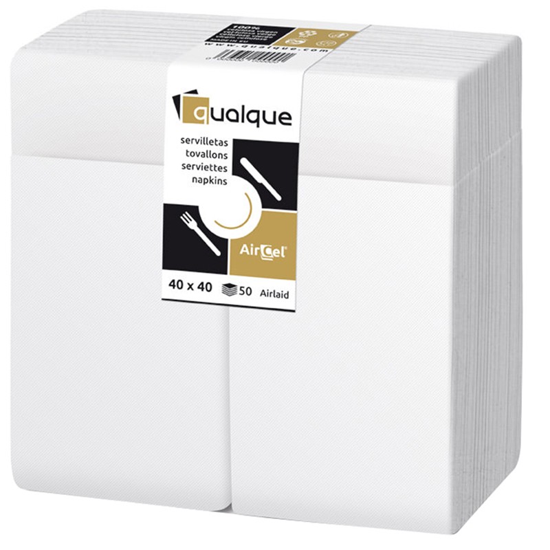 Servilleta Aircel 40 X 40 1/8 Kangaroo Blanca