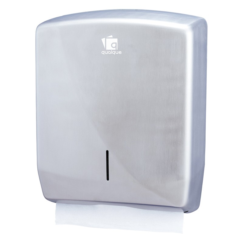 DISPENSADOR TOALLAS SECA MANOS  INTERPLEGADAS INOX QUALQUE