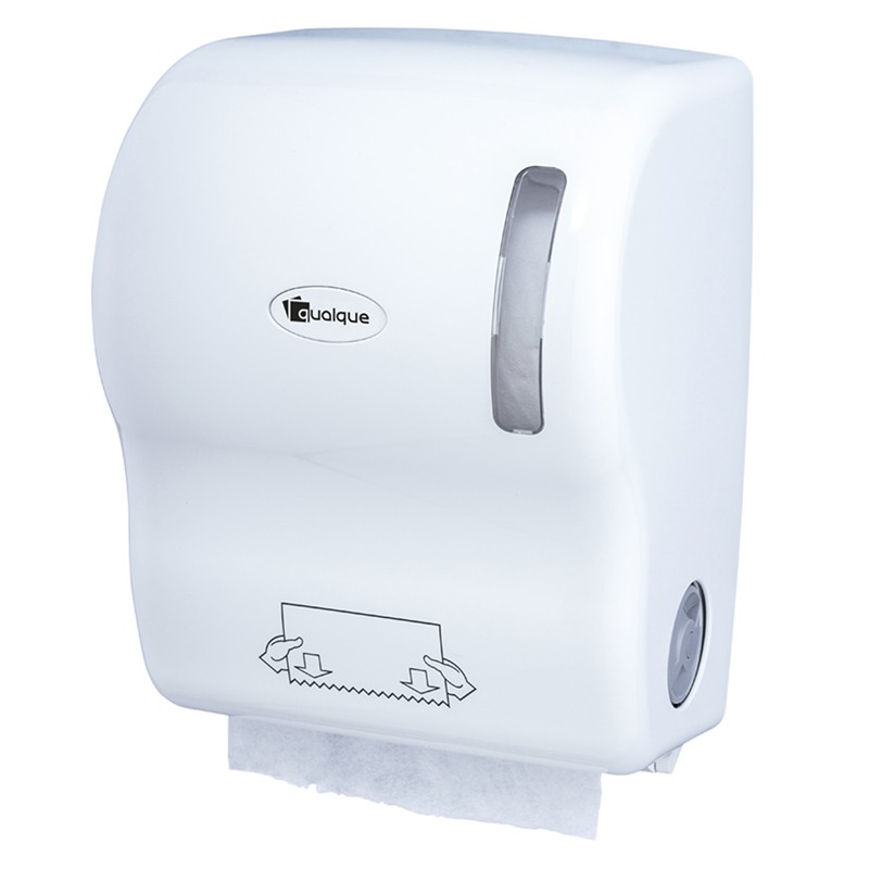 DISPENSADOR DE TOALLAS SECA MANOS EN ROLLO AUTO CORTE QUALQUE
