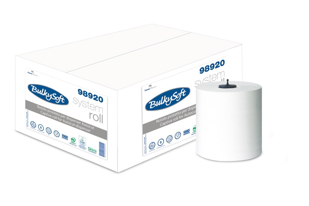 Toallas Seca Manos En Rollo C. System  2 Capas 150 M